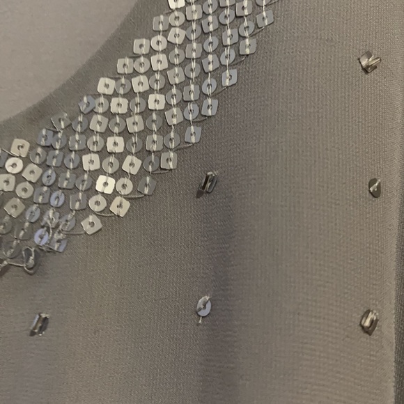 Anne Klein XL Grey Shell/Tank with Sequin | Dressy - Picture 3 of 10
